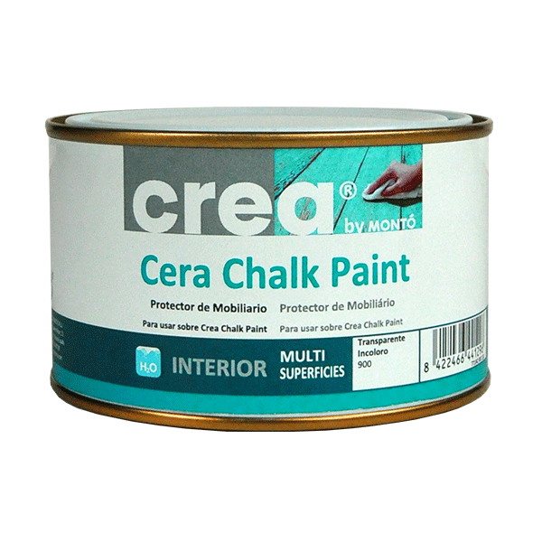 CHALK PAINT blanco cálido y cera - Kit listo para pintar y proteger (250 ml  + 250 ml)